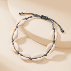 Black String Sea-Shell Bracelet - Shein