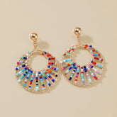 Blue Multi Beads Earrings