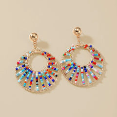 Blue Multi Beads Earrings