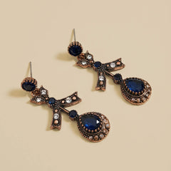 Blue Stone Turkish Antique Earrings