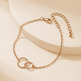 Double Ring Golden Bracelet - Shein
