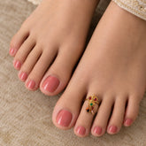 Fang Multi Beads Toe Ring - Sizeable