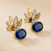 Egyptian Earrings - Blue Stone