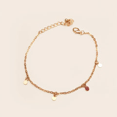 Golden Disc Chain Bracelet - Shein