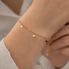 Golden Disc Chain Bracelet - Shein