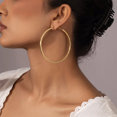 Golden Mesh Hoop Earrings - Large
