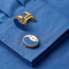 Golden Royal Blue Cufflinks