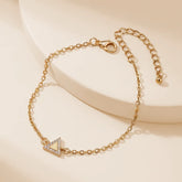 Golden Trio Stone Bracelet - Shein