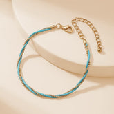 Light Blue String Golden Bracelet - Shein