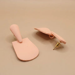 Mate Metallic Mono Earrings - Pink