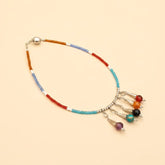 Multi Beads Tassel Anklet - Single