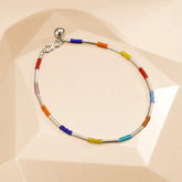 Multi Color Beads Anklet - Single