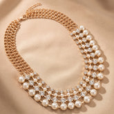 Pearl Stone Golden Necklace