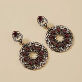 Red Stone Turkish Classic Earrings