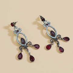 Red Stone Turkish Drop Earrings