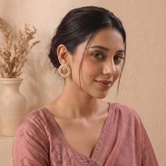 Round Pearl Gajra Classic Earrings