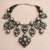 Silver Metallic Pearl Necklace