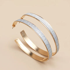 Silver Hoop Earrings- Large Size