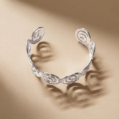 Silver Spiral Metallic Handcuff