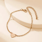 Solid Heart Golden Bracelet - Shein