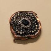 Turkish Black Oval Stone Mirror