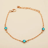 Turquoise Stone Golden Bracelet - Shein