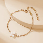 White Floral Chain Bracelet - Shein