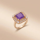 Purple Faux Stone Ring