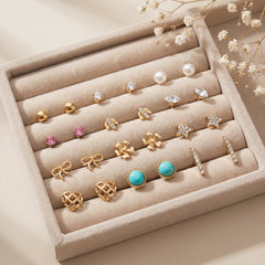 12 Pair of Studs Earrings - Set 1