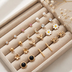 12 Pair of Studs Earrings - Set 3