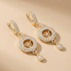 1K Zircon Drop Earrings