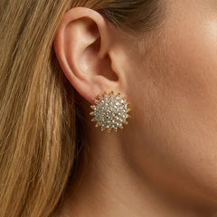 1K Zircon Stone Stud Earrings