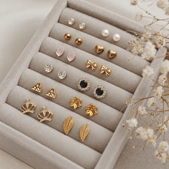 12 Pair of Studs Earrings - Set 4