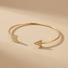 Aero Stone Golden Bracelet Bangle - Shein