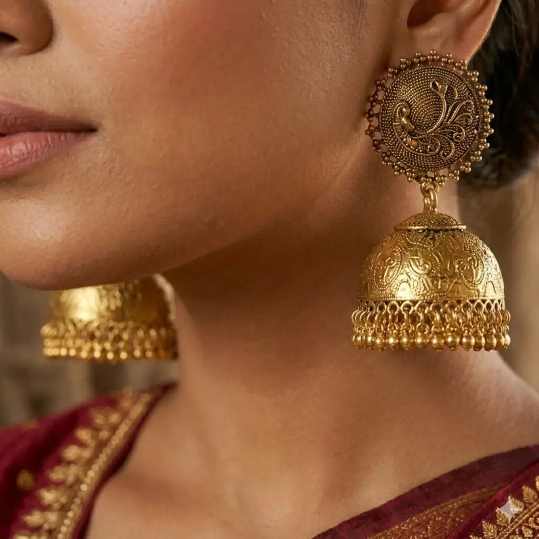 Antique Jhumka Earrings - Large