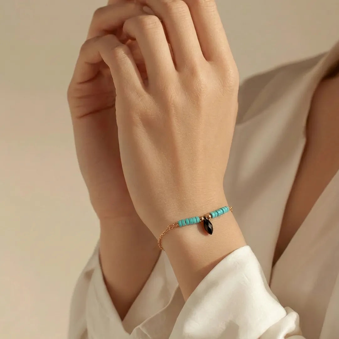 Black Stone Bracelet - Shein