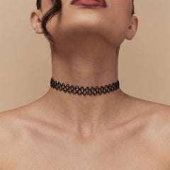 Black Acrylic Net Choker