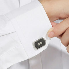 Black Silver Pie Cufflinks