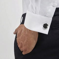 Black Hexa Bar Cufflinks