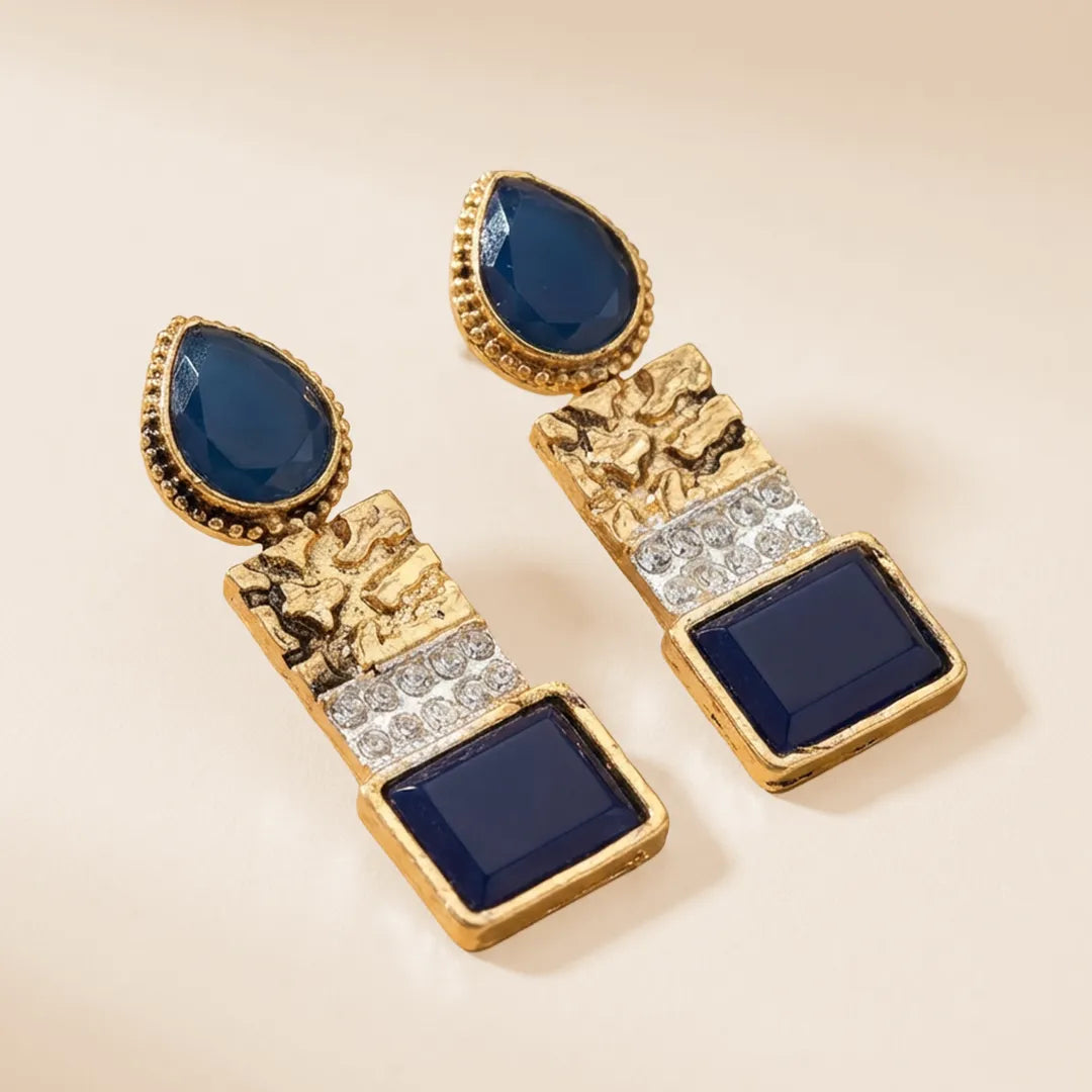 Blue Stone Egyptian Earrings