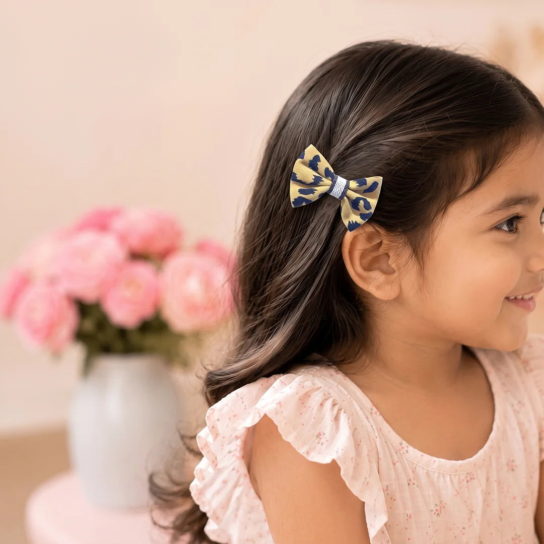 Brown Bow-Tie Hair Pin - Kids
