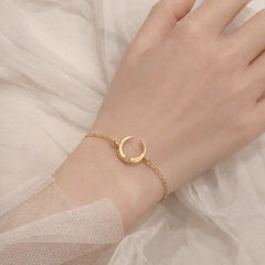Crecent Stone Golden Bracelet - Shein