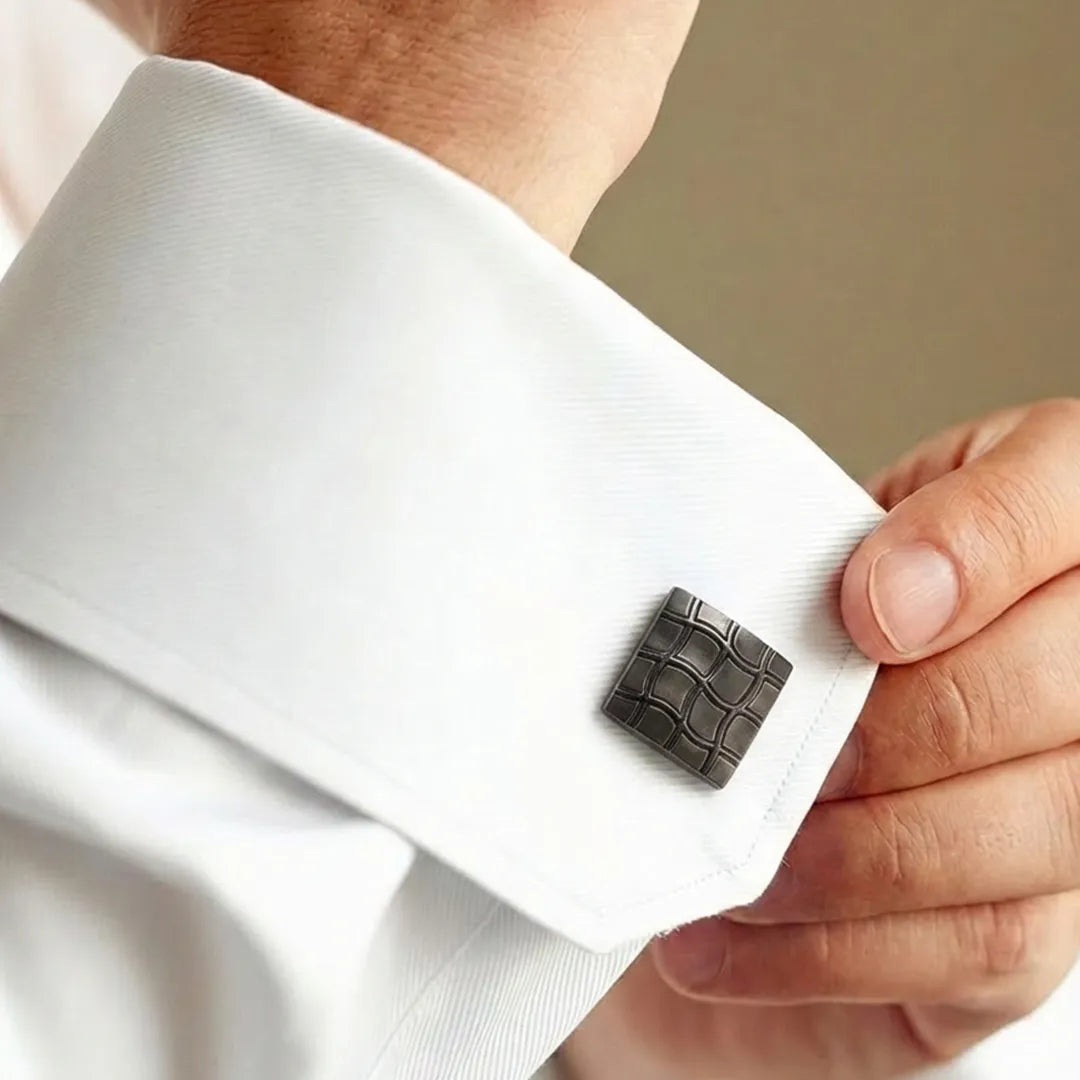 Croc Metallic Cufflinks