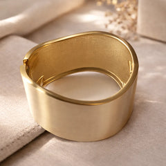 Dull Gold Wave Bangle