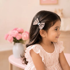 Dusty Pink Bow-Tie Hair Pin - Kids