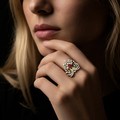 Royal Stone Antique Turkish Ring - Sizeable