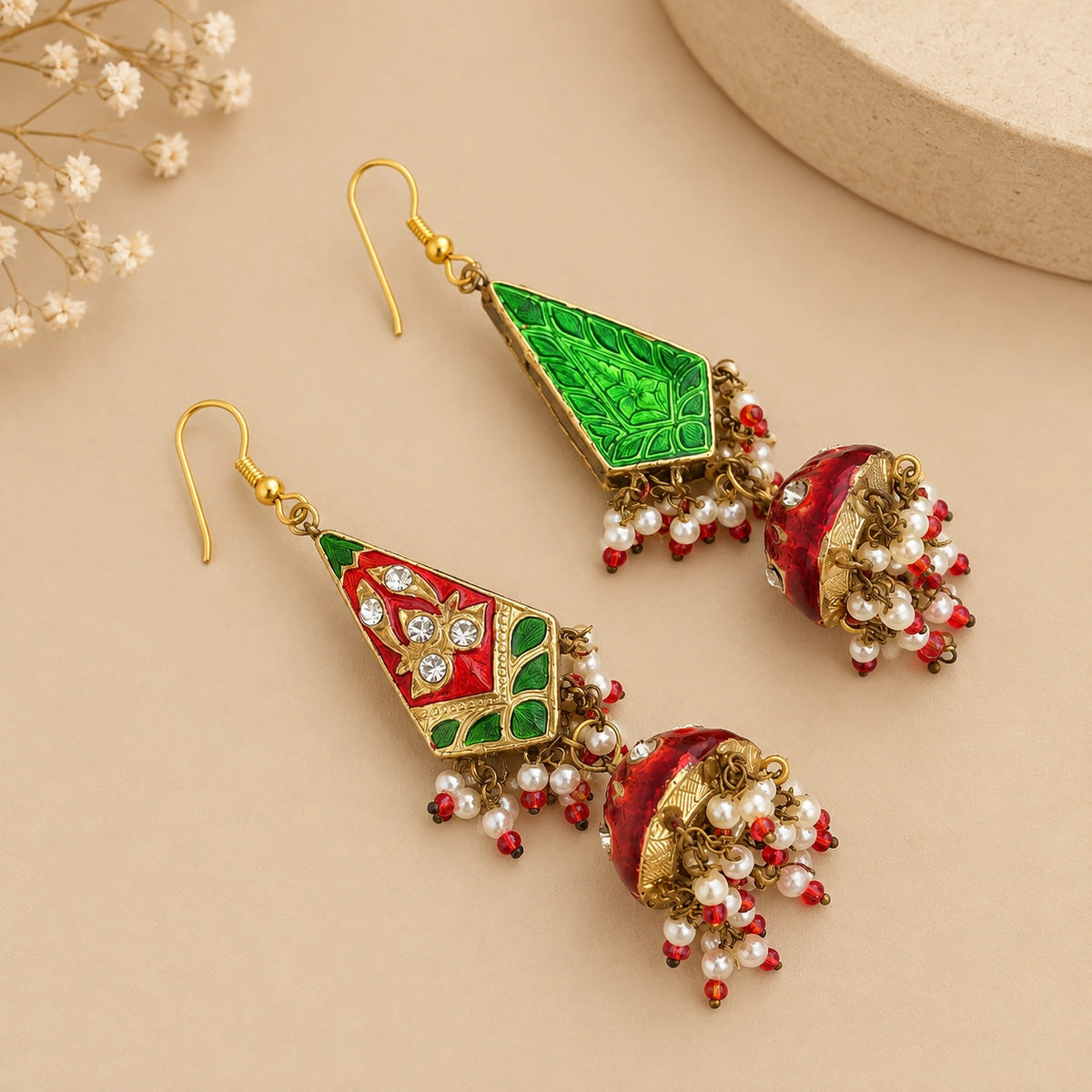 Meenakari earrings - Raviiga