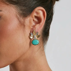 Egyptian Earrings - Turquoise Stone