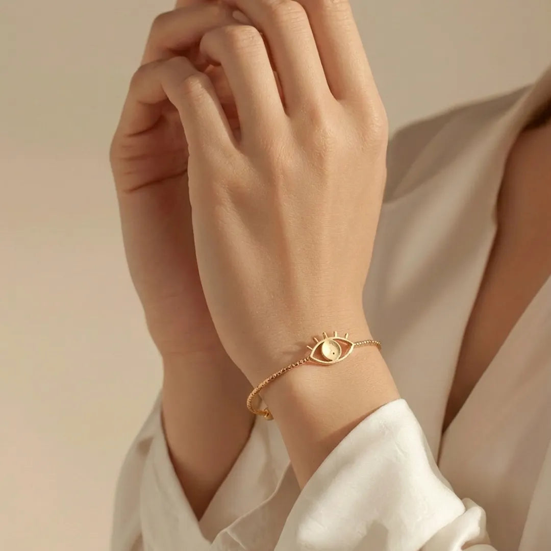 Evil Eye Golden Bracelet Bangle - Shein