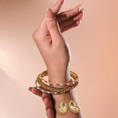 Fancy Multi-Bangle & Kara Set
